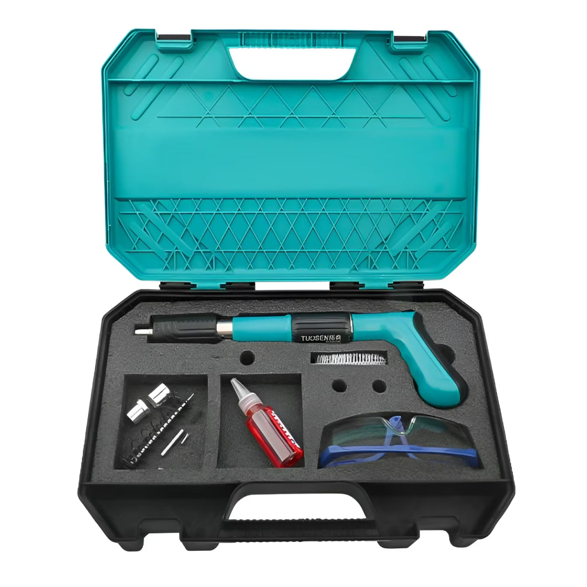 Pistol manual pentru fixarea cuielor in beton