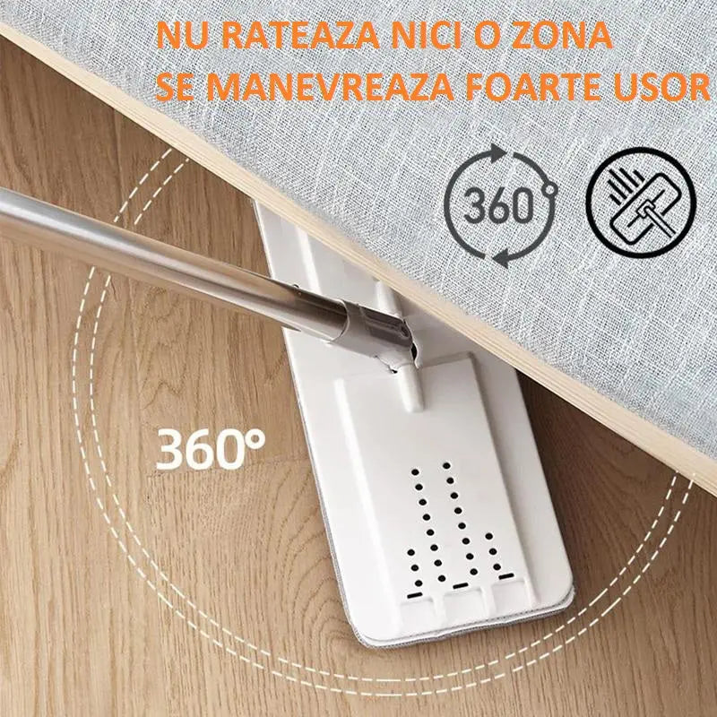 Mop profesional cu doua cuve de spalare si uscare + 2 rezerve cadou
