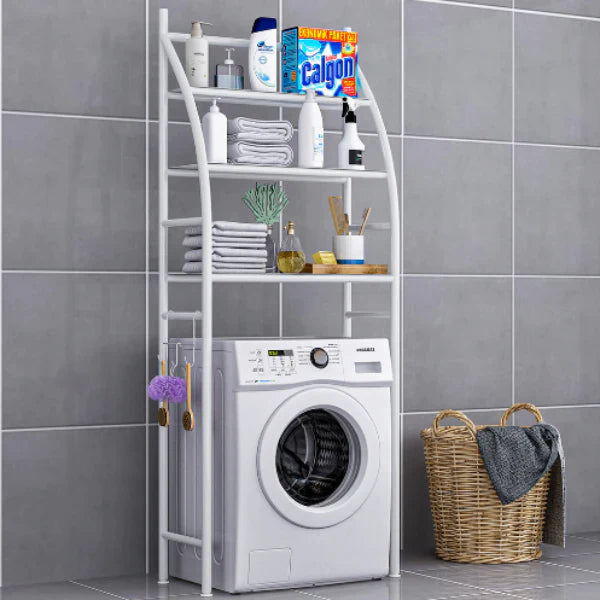 Raft depozitare peste masina de spalat  si WC  3 polite