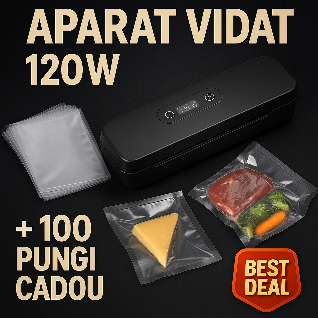 Produs Premium – APARAT VIDAT 120 W + pachet 50 pungi cadou