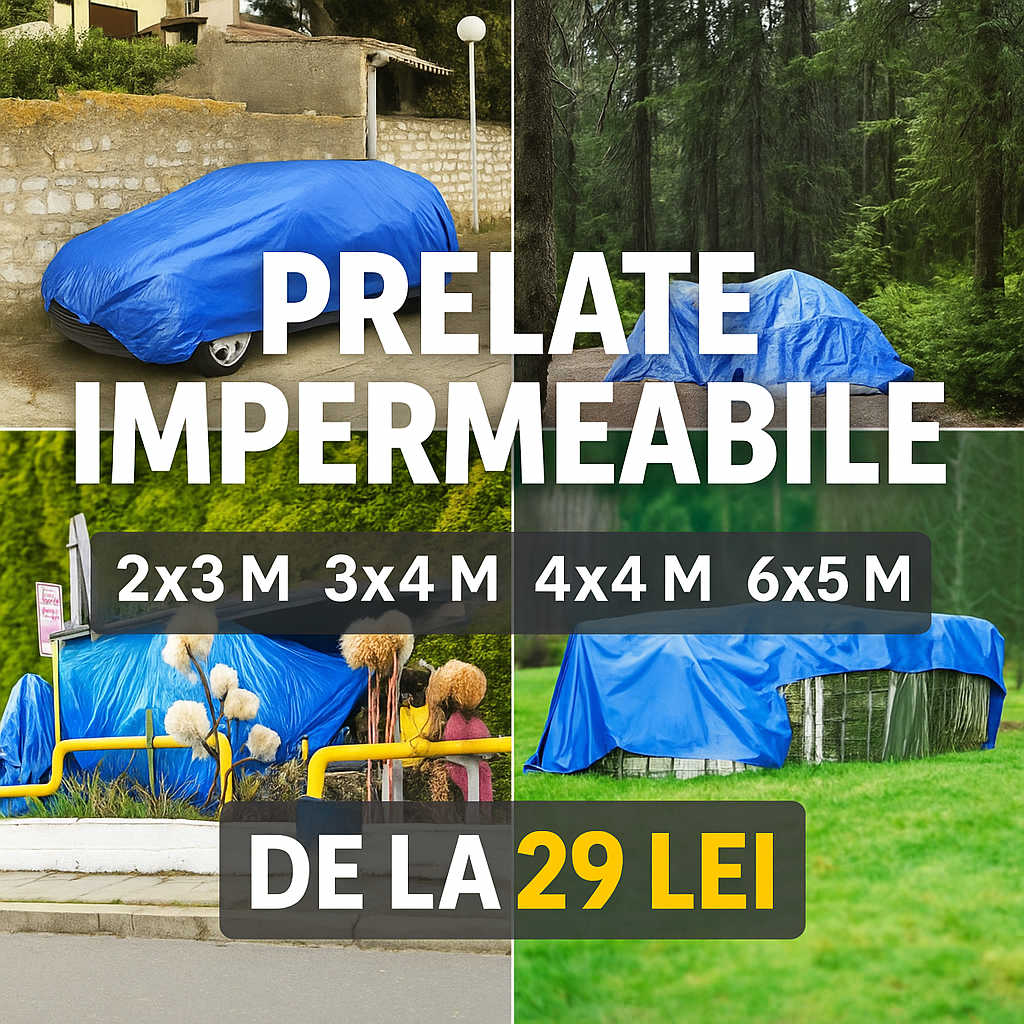 Produs Premium – Prelata de protectie Diverse marimi impermeabila, rezistenta la UV si grindina