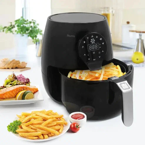 Friteuza 6 litri cu aer cald AirFryer 2400W, +100 hartie copt