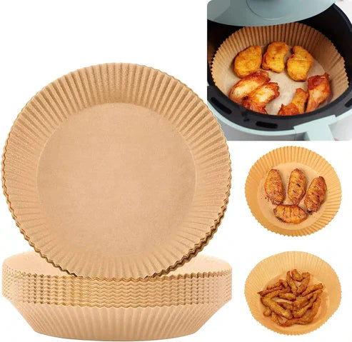 Friteuza 6 litri cu aer cald AirFryer 2400W, +100 hartie copt