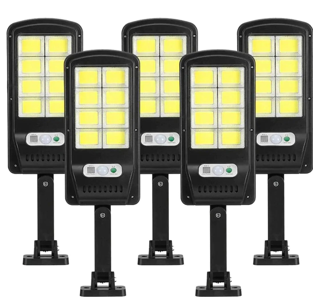 Set x5 Lampa cu Incarcare Solara 150W, 160 LED-uri COB, telecomanda