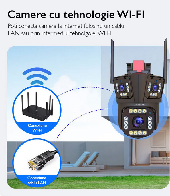 Camera de Supraveghere Mini WiFi cu Card Cadou si Night Vision
