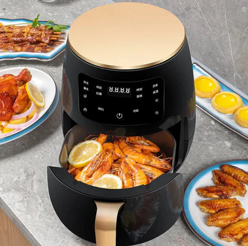 Friteuza 6 litri cu aer cald AirFryer 2400W, +100 hartie copt