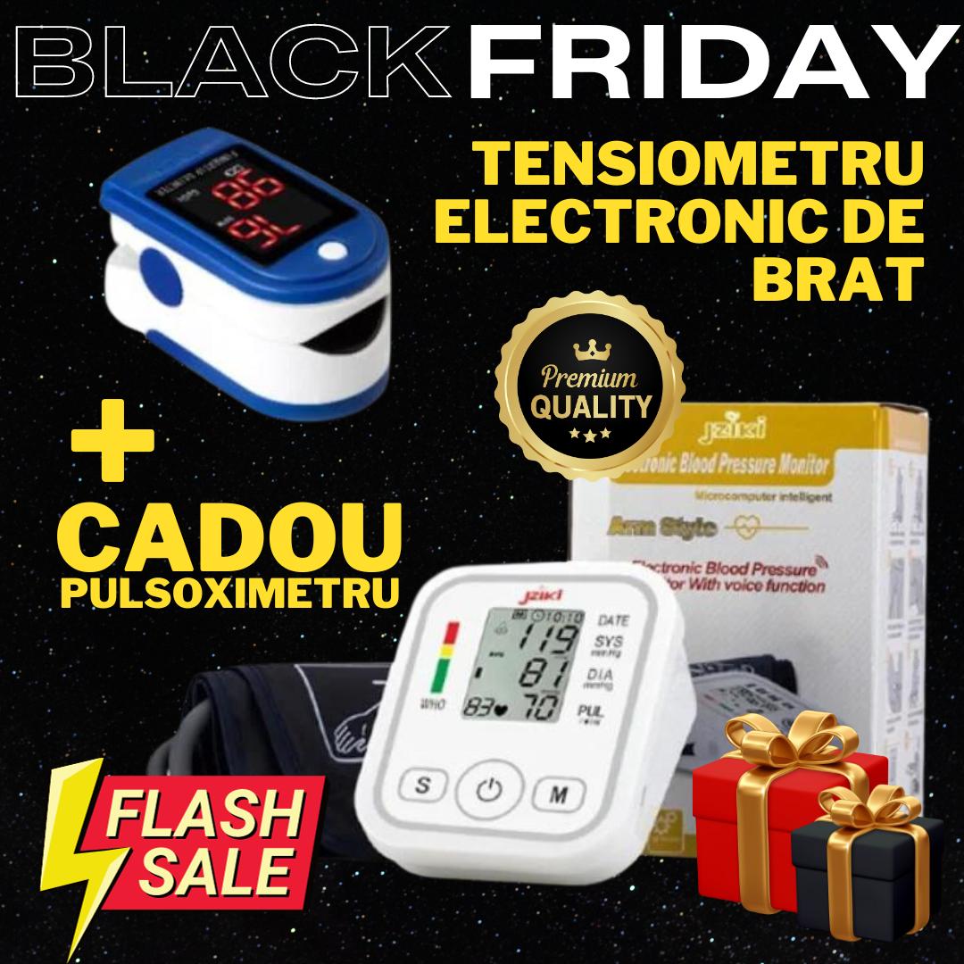 Tensiometru electronic de brat + CADOU Pulsoximetru