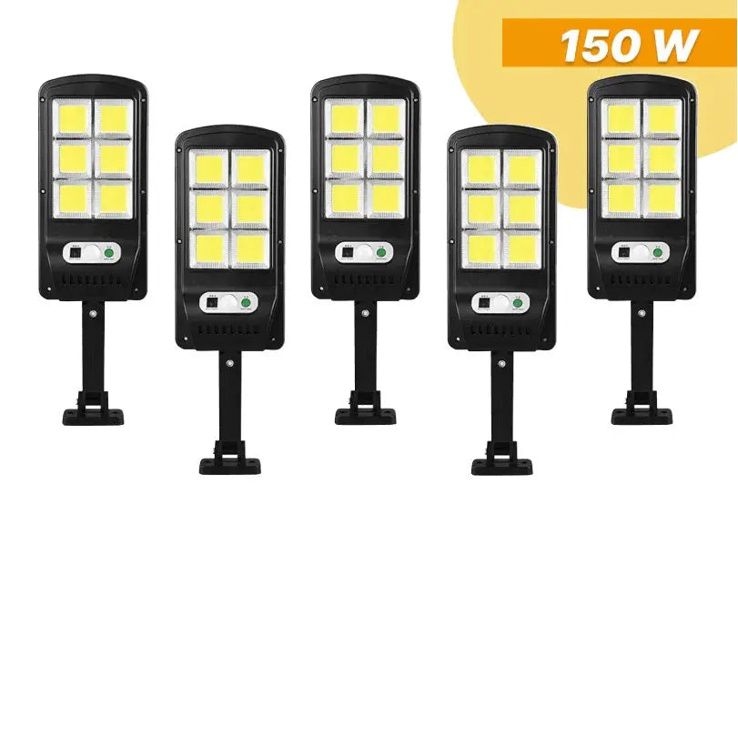 SET 5 X Lampa solara 150W COB cu telecomanda