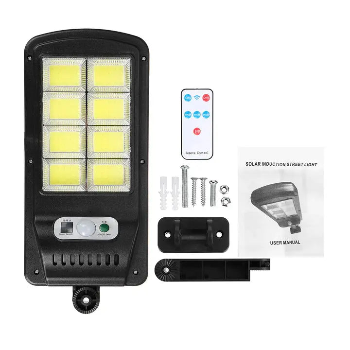 SET 2 Lampi cu Incarcare Solara 150W, 180 LED-uri COB, telecomanda