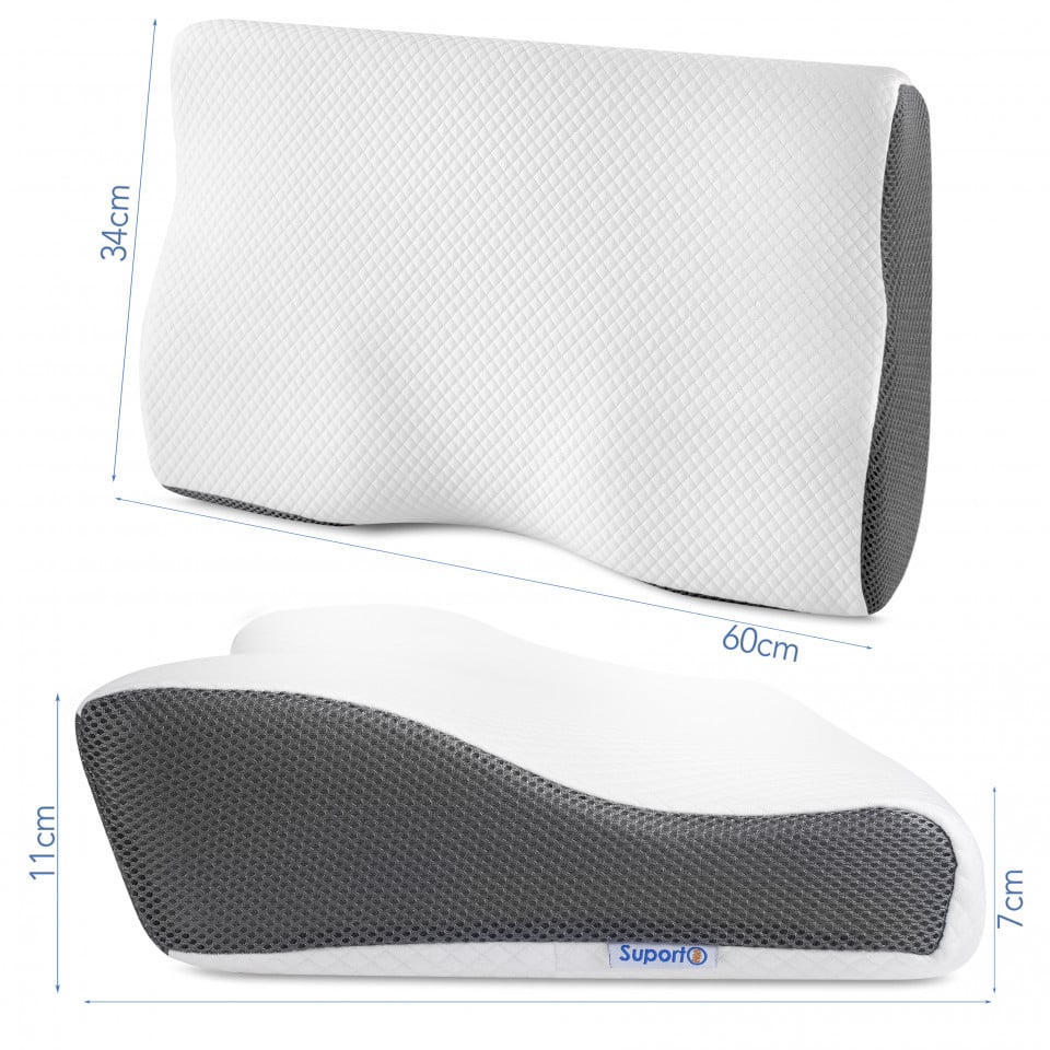 1+1 Perna de dormit anatomica si ortopedica cu suport cervical
