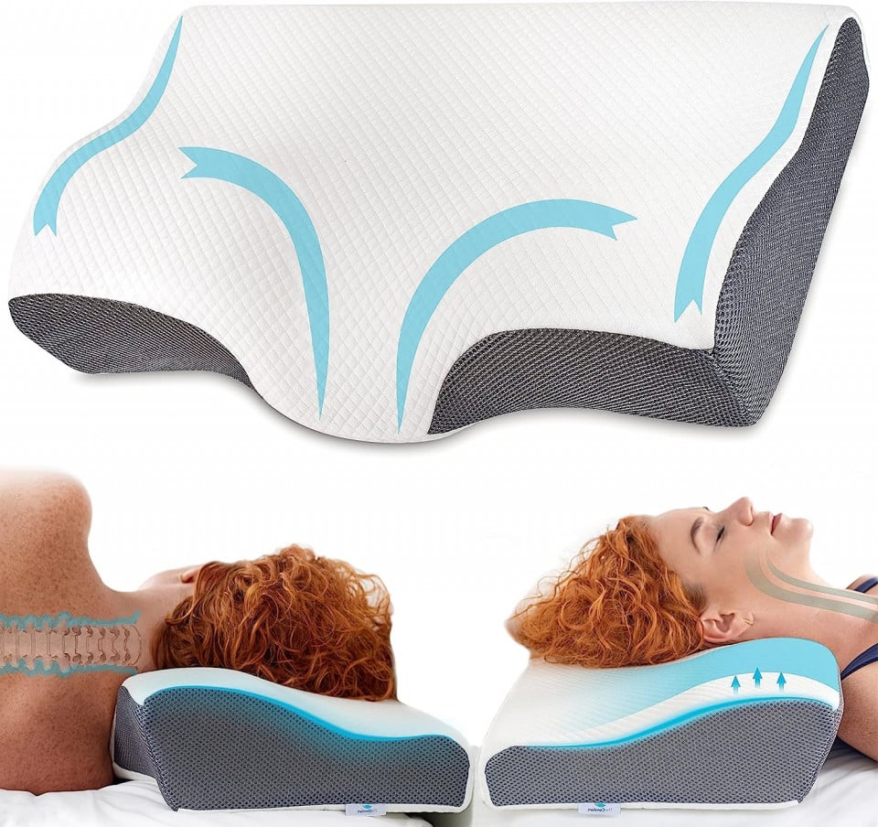 1+1 Perna de dormit anatomica si ortopedica cu suport cervical
