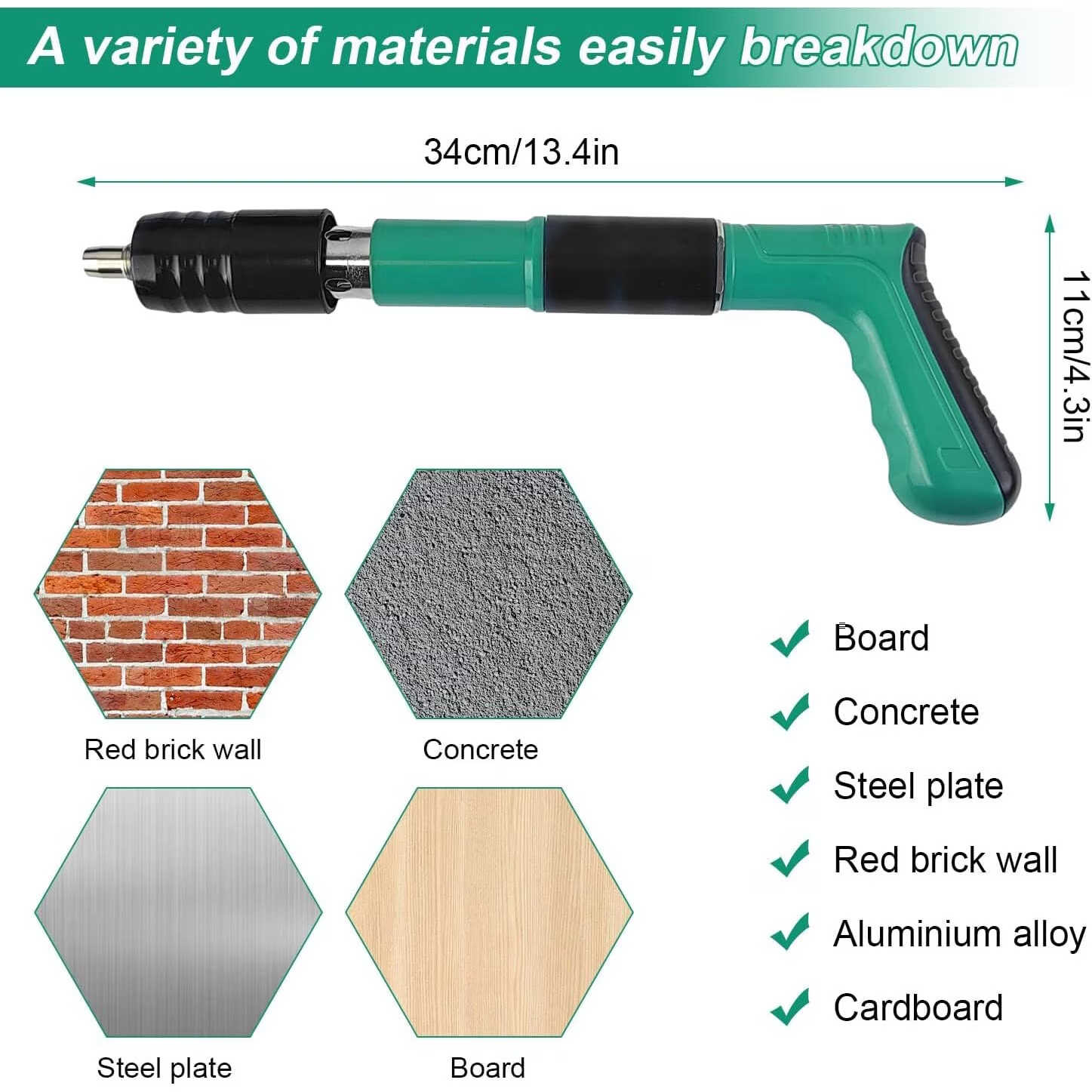 Pistol manual pentru fixarea cuielor in beton