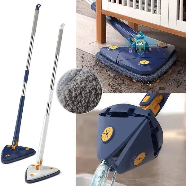 Mop cu cap triunghiular, reglabil, rotire 360 grade