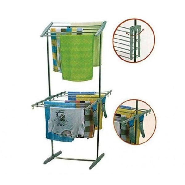 Produs Premium – Uscator pliabil pentru haine Multifunctional Mobile Folding Racks, 24 x 62 x 62 x 65 x 130 cm