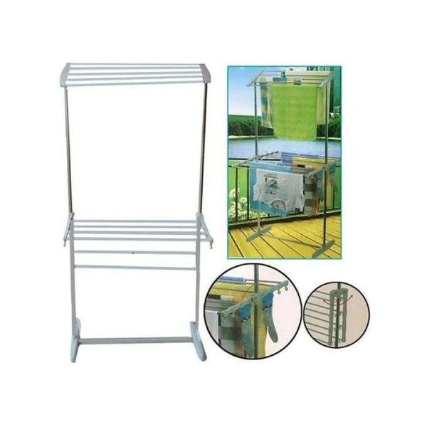 Produs Premium – Uscator pliabil pentru haine Multifunctional Mobile Folding Racks, 24 x 62 x 62 x 65 x 130 cm