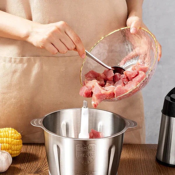 Blender si Tocator Electric 2 3 sau 5 L Inox, 4 Lame din otel inoxidabil